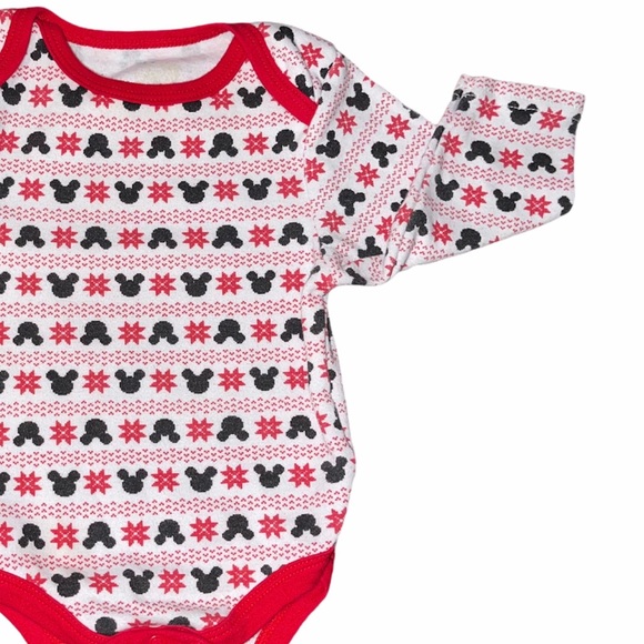 3 month| baby Mickey Mouse red long sleeve onesie - Picture 6 of 11
